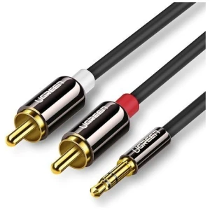 AUDIOKAABEL UGREEN 3.5 MM (M) -> 2x RCA, 3M, MUST