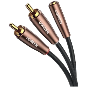 AUDIOKAABEL UGREEN PIKENDUS 3.5 MM -> 2x RCA, 3M, MUST