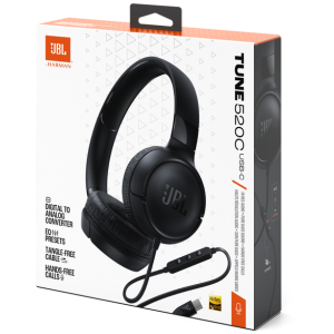 KÕRVAKLAPID JBL TUNE 520C USB-C, MUSTAD