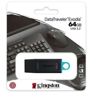 MÄLUPULK KINGSTON DATATRAVEL EXODIA 64GB, USB 3.2, MUST