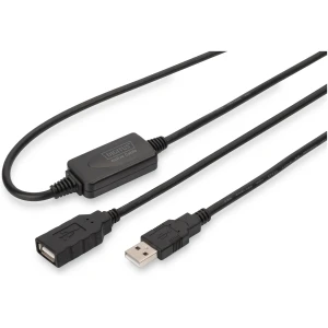 KAABEL DIGITUS USB-A AKTIIVNE PIKENDUS, 10M, MUST