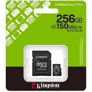 MÄLUKAART KINGSTON CANVAS SELECT PLUS 256GB, U1, V10, A1