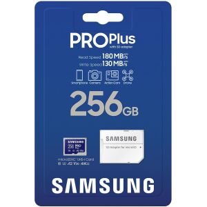 MÄLUKAART SAMSUNG PRO PLUS 256GB U3/A2/V30/4K, SININE